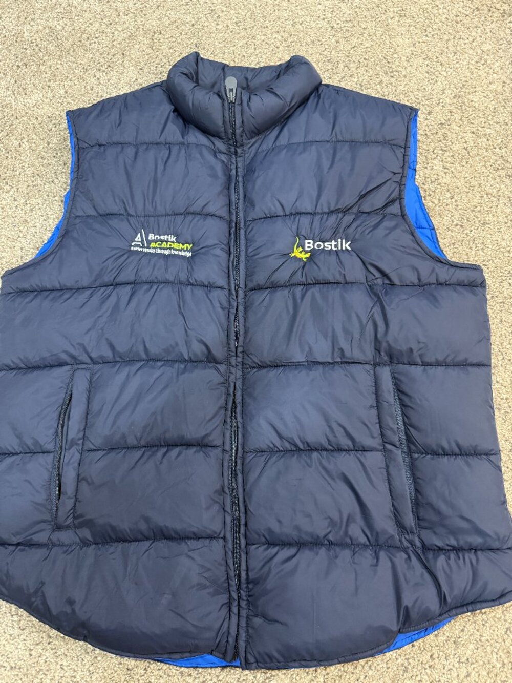 Payper Men’s XL Navy Royal Blue Full Zip Puffer Vest Bostik